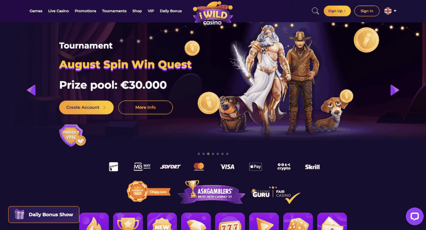 Valutazione del casin&ograve; online iWild
